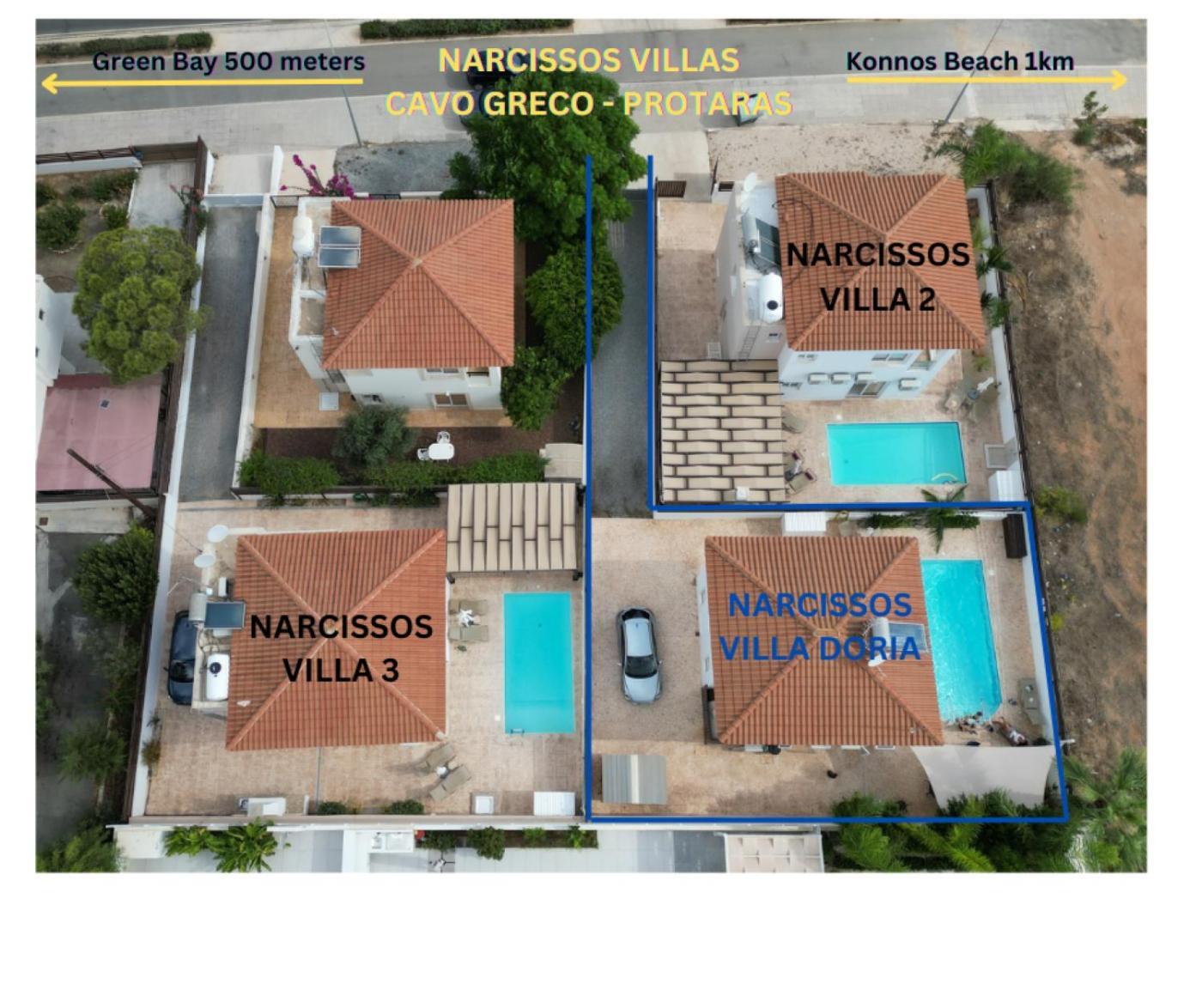 Narcissos Villa Doria Protaras Exterior foto